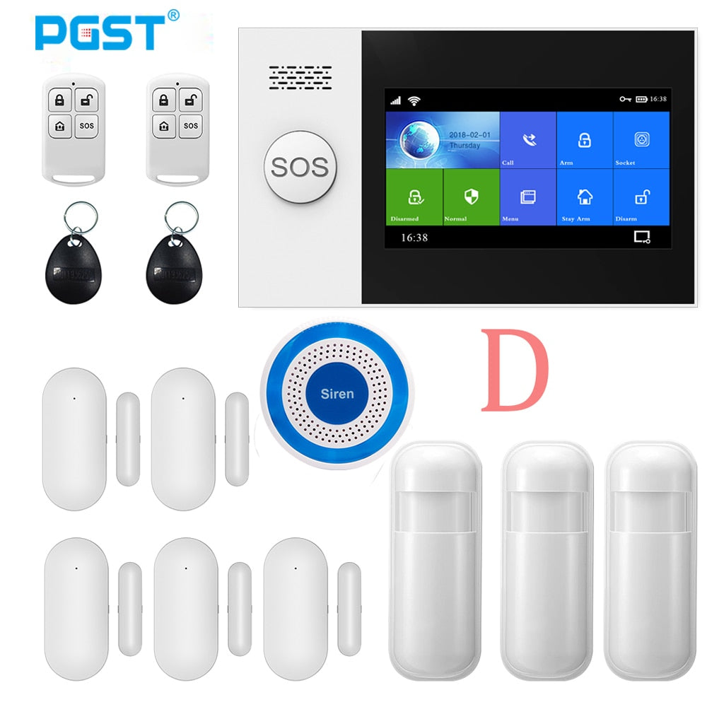 PGST Wireless Home WIFI GSM Security Alarm System Burglar Home Security