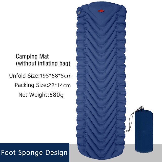 Foot Pressing Sponge Infalatable Air Camping Mattres Large  200*66cm Comfortable