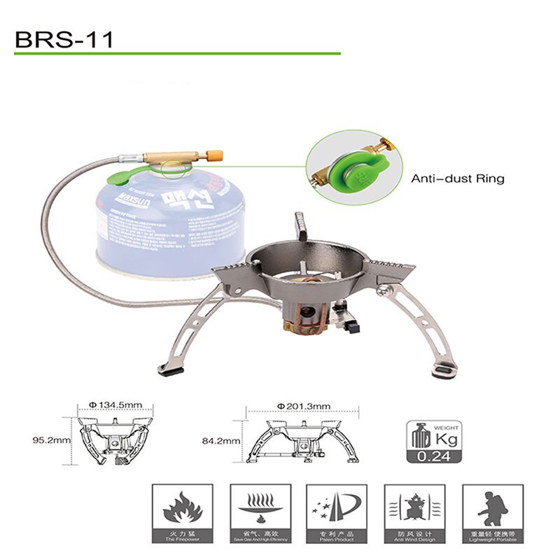 BRS Outdoor Gas Burners Multi Portable Camping Windproof Gas Stove BRS-11