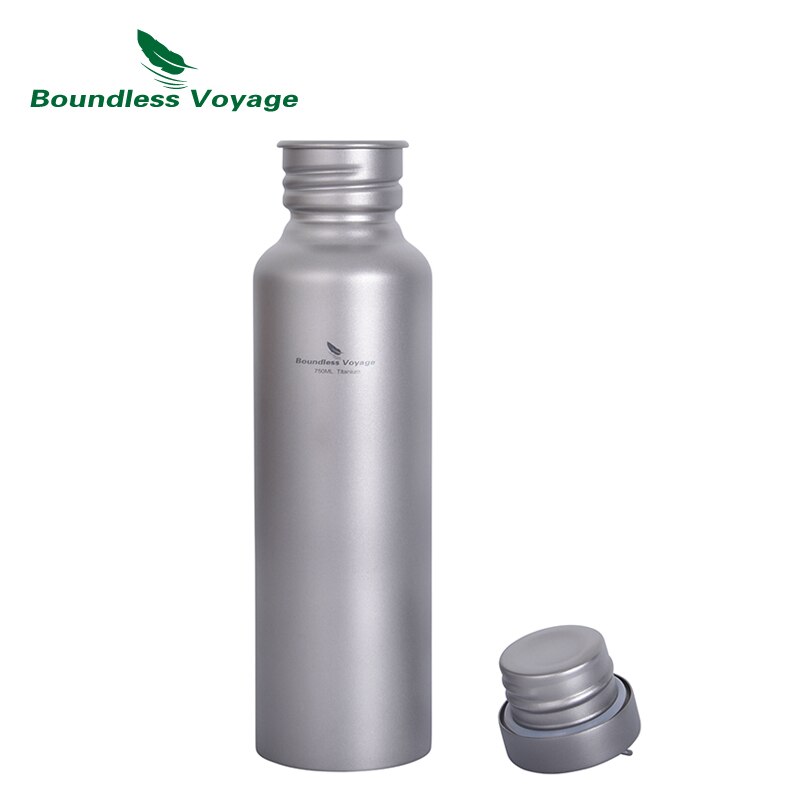 Boundless Voyage Titanium Water Bottle with Titanium Lid Drinkware 25.6oz/750ml