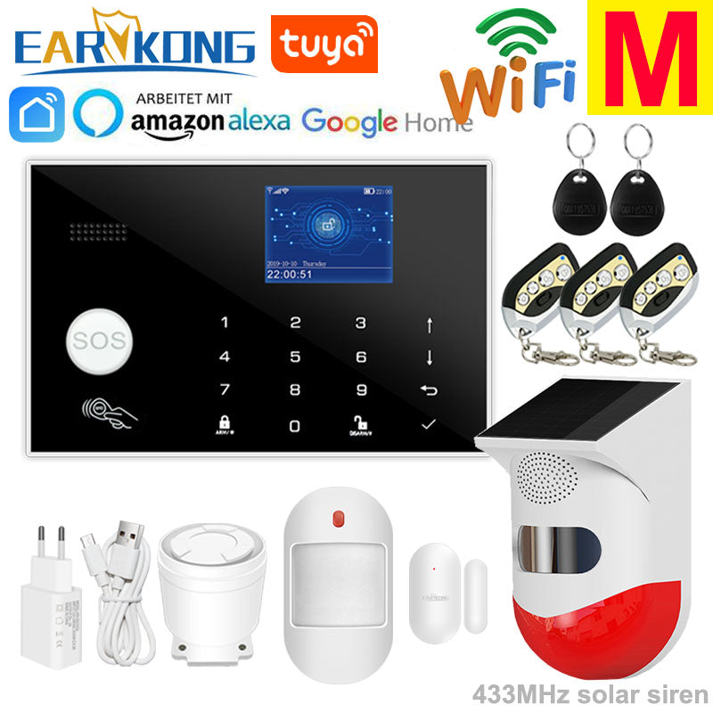 Wifi GSM Alarm System 433MHz Home Burglar Security Alarm Wireless Wired