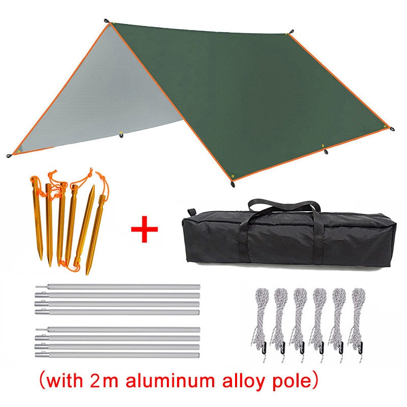 3x5m 3x4m Awning Waterproof Tarp Tent Outdoor Sun Shelter Camping Tourist Tarp