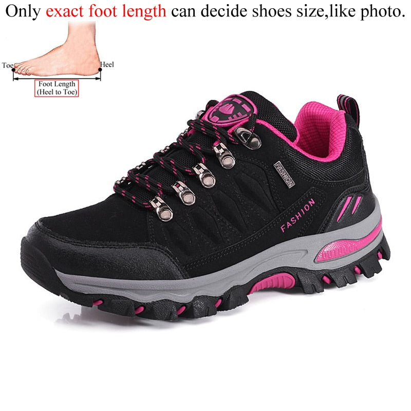 Autumn Spring Women Outdoor Leather Trekking Hiking Shoes Woman Mountain Sneake