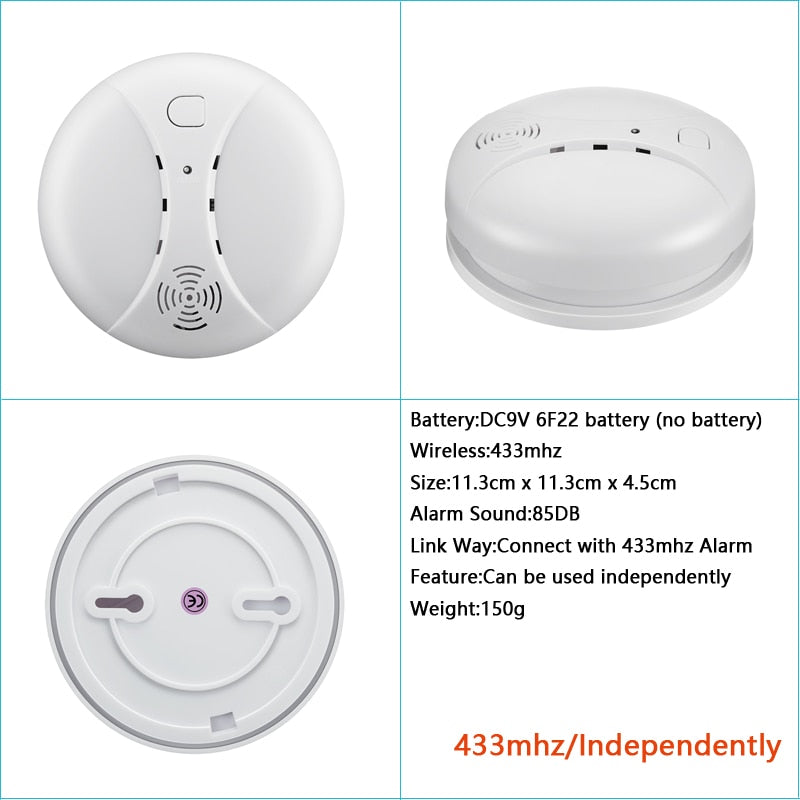 Independent Smoke Detector Sensor Fire Alarm Home Security System Firefighters