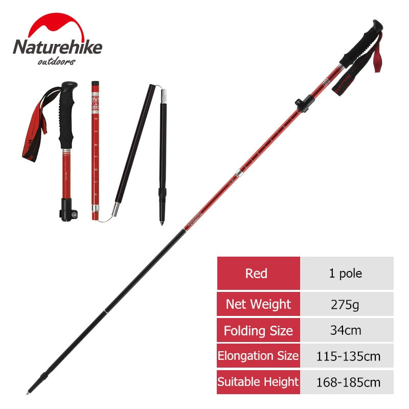 Naturehike Trekking Poles Folding Hiking Stick Collapsible Hiking Poles Trekking Stick Walking