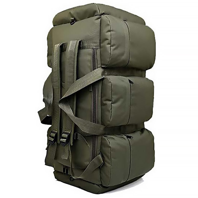 90L Large Capacity Men&#39;s Travel Bags Canvas Military Tactical Backpack Waterproof