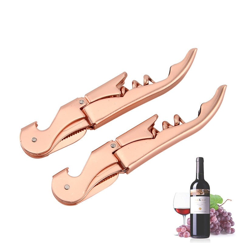 Double Hinged Corkscrew, Upgraded Heavy Duty Wine Opener with Foil Cutter