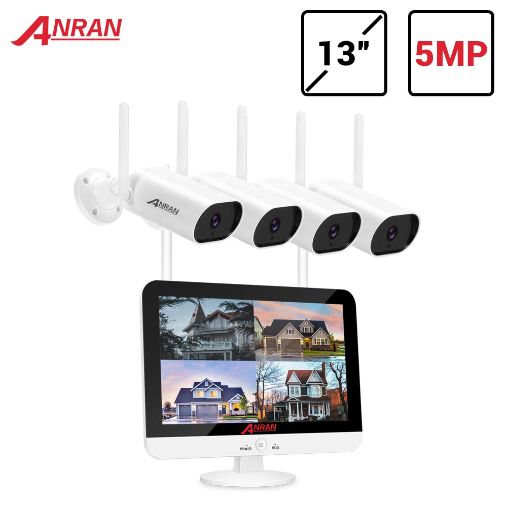 ANRAN 5MP H.265+ Ultra HD Video Security System Waterproof Outdoor Wireless