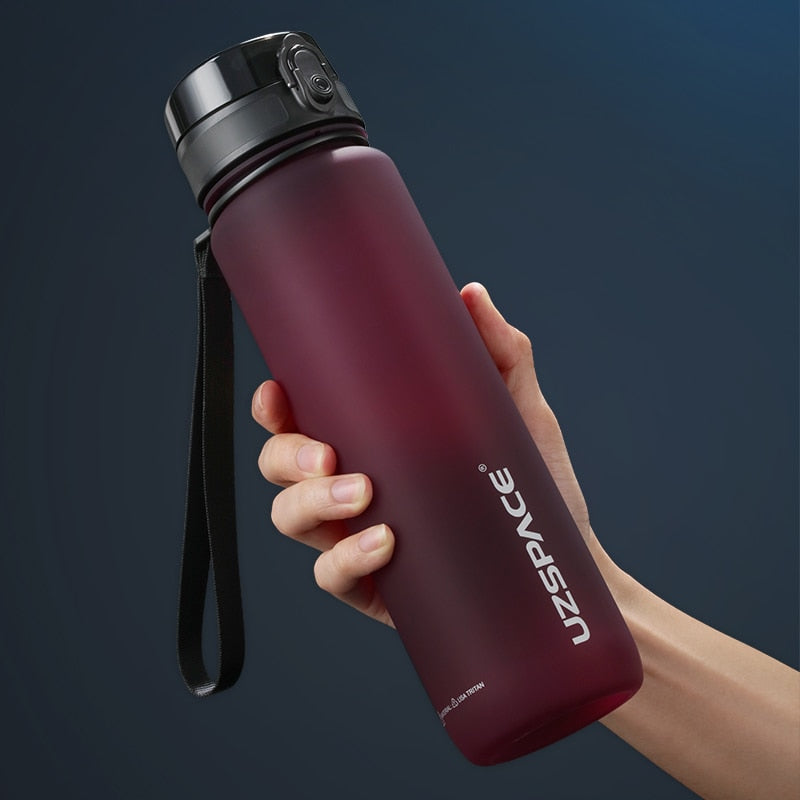 UZSPACE Sport Water Bottle 500/1000ML Portable Leakproof Outdoor Shaker My Bottle