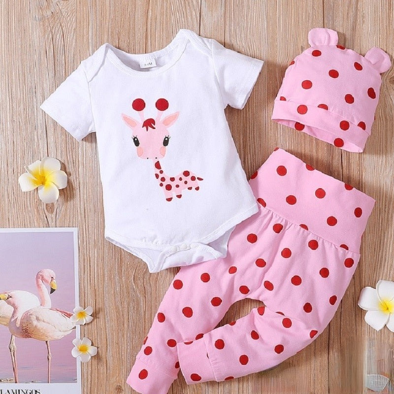 Spring Fall Cotton Newborn Baby Girl Clothes 0-3 Months Polka Dot Unisex Infant Clothes