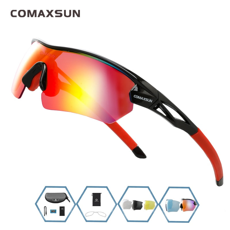 COMAXSUN Professional Polarized Cycling Glasses Bike  Sports Bicycle Sunglasses