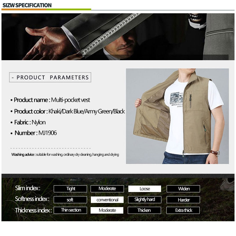 MAIDANGDI Men's Waistcoat Jackets Vest 2021 Summer New Solid Color Stand Collar