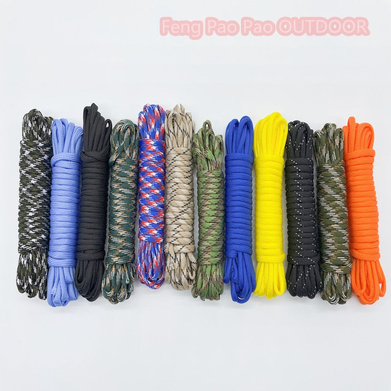 5 Meters Dia.4mm 7 Stand Cores Parachute Cord Lanyard Outdoor Camping Rope