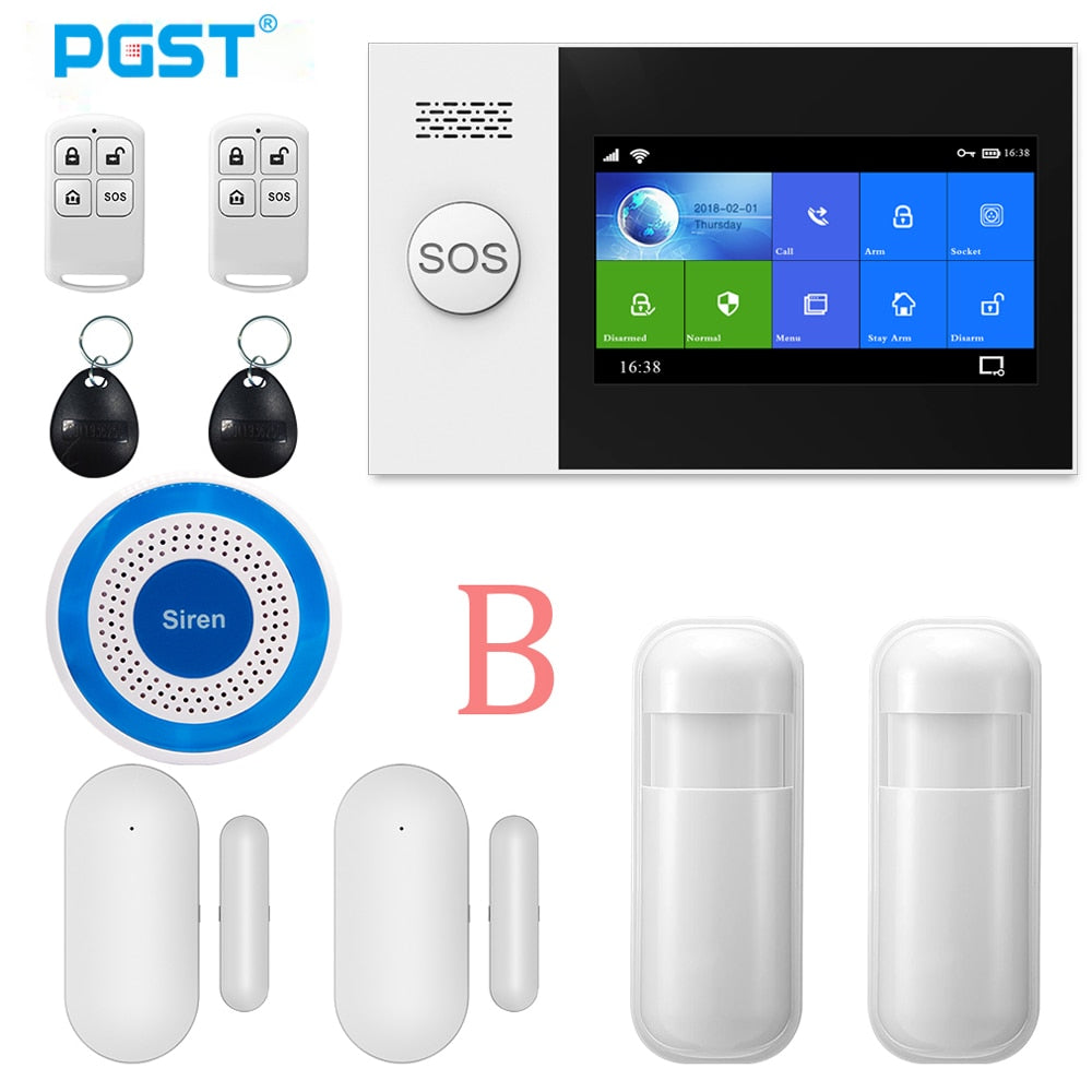 PGST Wireless Home WIFI GSM Security Alarm System Burglar Home Security