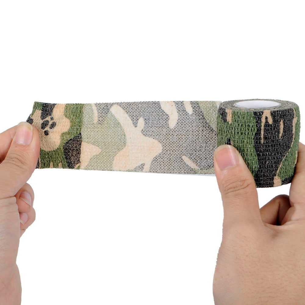 Tactical Camo Stretch Tape Bandage Camping Hunting Camouflage Tape Military First Aid