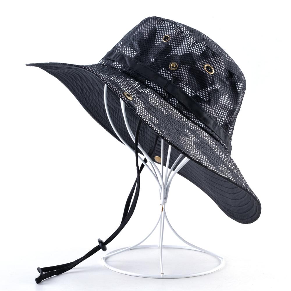 Solid color sun hats for men Outdoor Fishing cap Wide Brim Anti-UV beach caps women