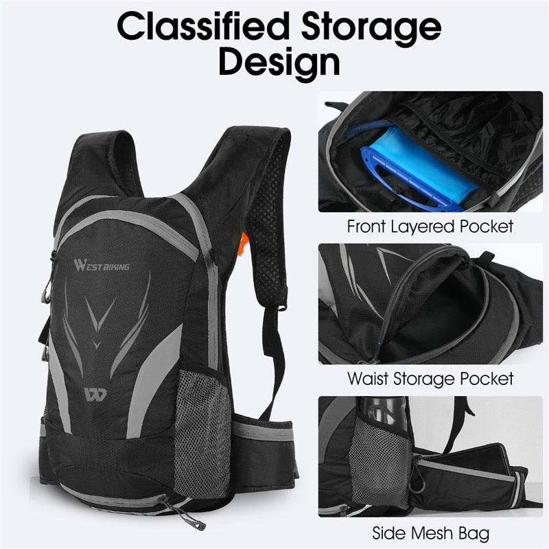 WEST BIKING Bike Bags Portable Waterproof Backpack 10L Cycling Water Bag Outdoor