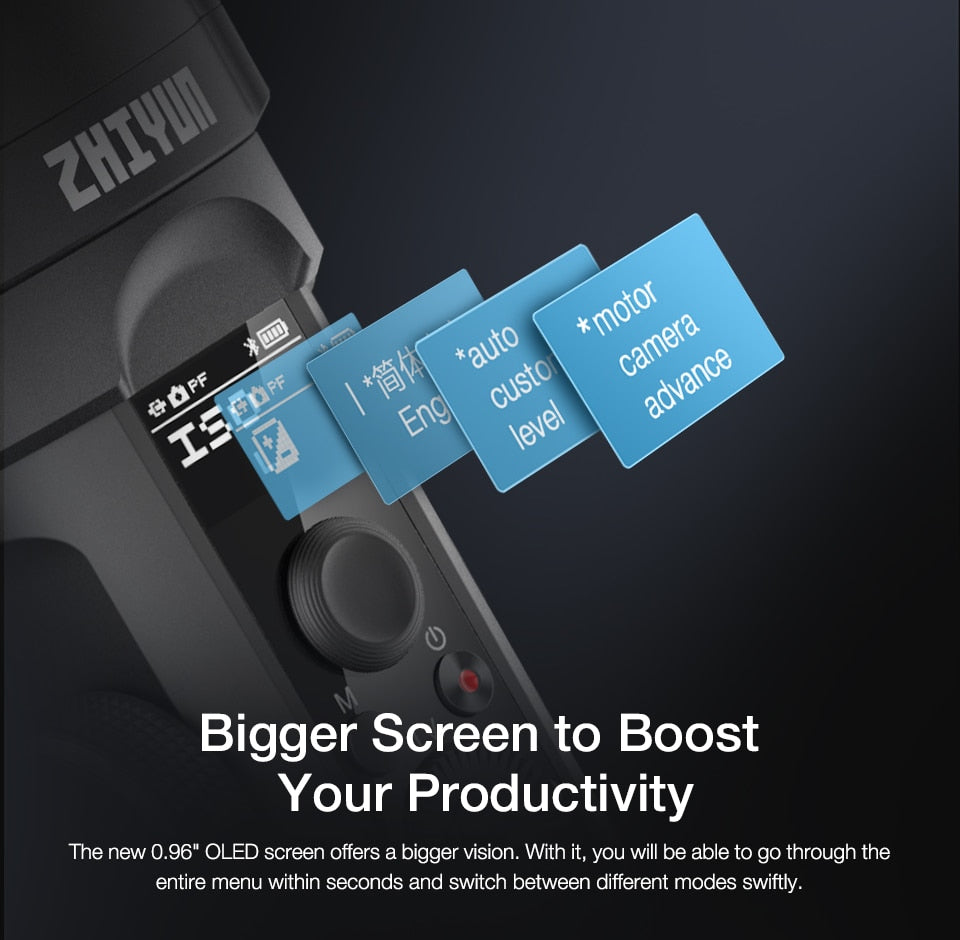 ZHIYUN Official Crane 2S/COMBO/PRO 3-Axis Handheld Gimbal Camera Stabilizer