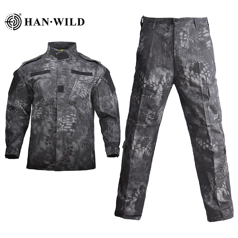 Men Military Uniform Airsoft Camouflage Tactical Suit Camping Army Special