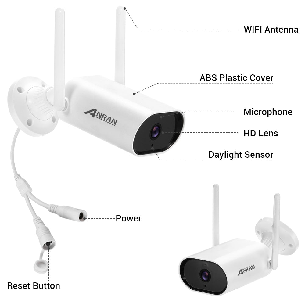 ANRAN 5MP H.265+ Ultra HD Video Security System Waterproof Outdoor Wireless