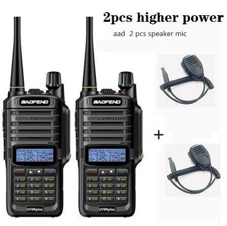 1/2pcs High power 10W 4800mah BaoFeng UV-9R plus  two way radio VHF UHF