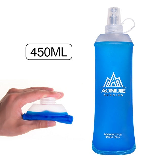 AONIJIE TPU Soft Drink Flask BPA Free Folding Water Bottle Sport Drinkwear