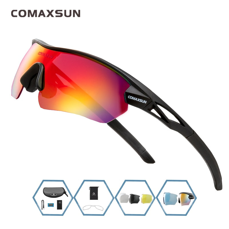 COMAXSUN Professional Polarized Cycling Glasses Bike  Sports Bicycle Sunglasses