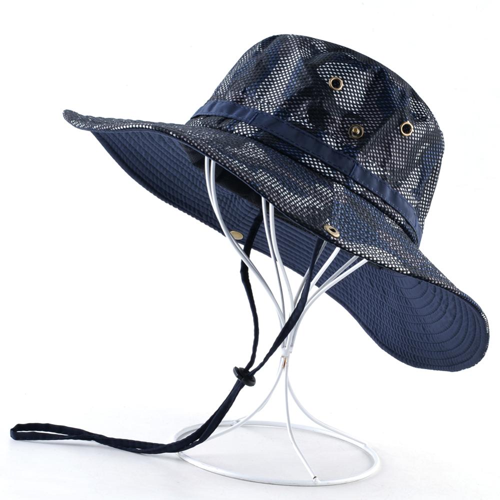 Solid color sun hats for men Outdoor Fishing cap Wide Brim Anti-UV beach caps women