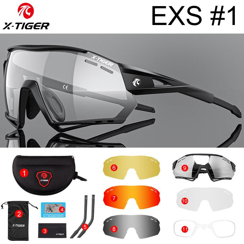 Cycling Sunglasses Photochromic UV400 Sports Cycling Glasses MTB Racing Men