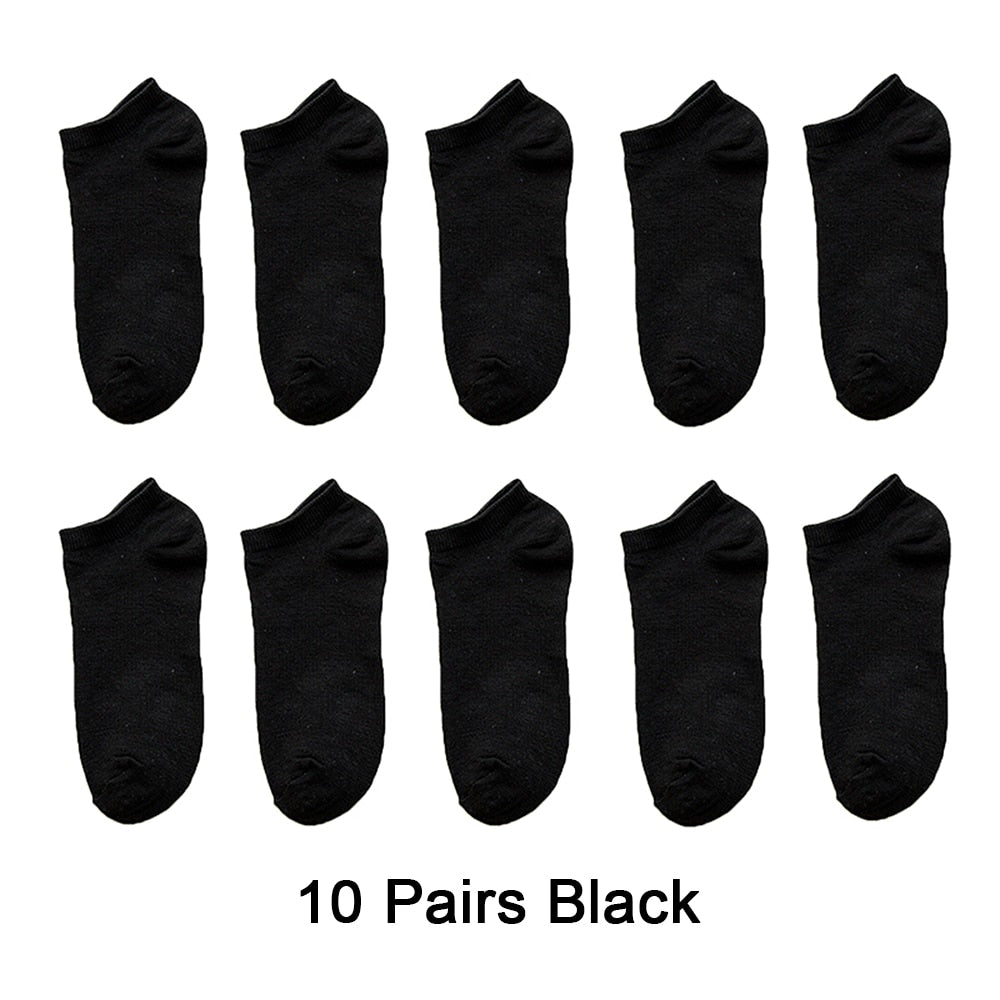 Wholesale prices 10 Pairs=20pcs Women Socks Breathable Sports socks Solid Color Boat