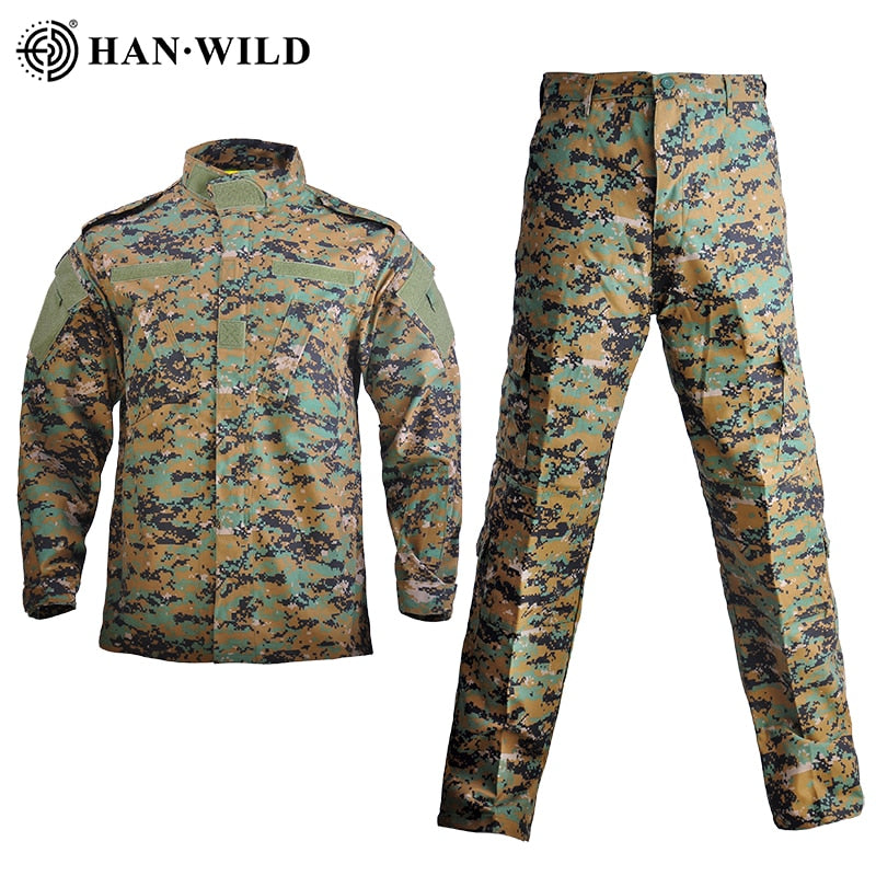 Men Military Uniform Airsoft Camouflage Tactical Suit Camping Army Special