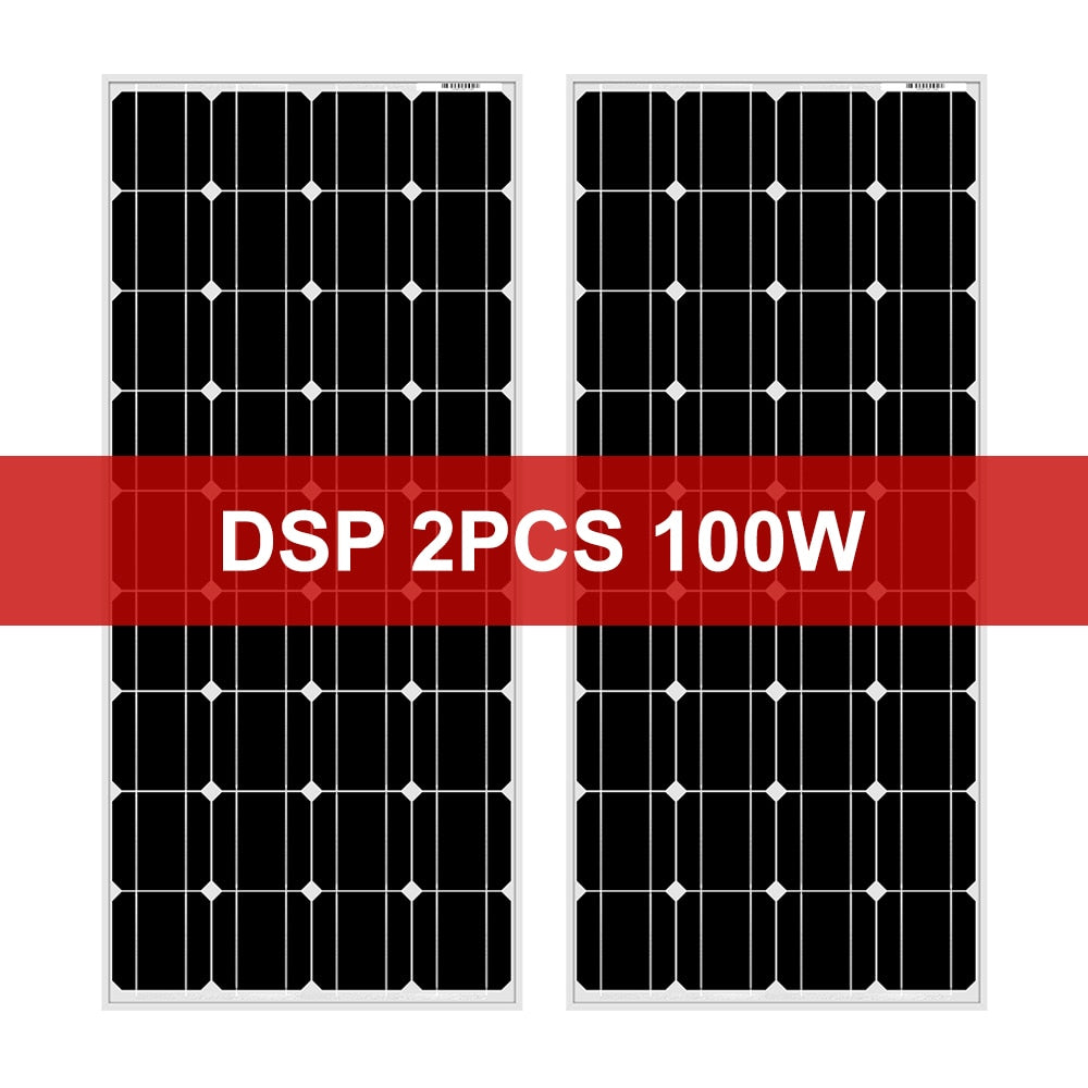 DOKIO 100W 18V Solar panel Waterproof Glass solar Panels 200W 300W 400W