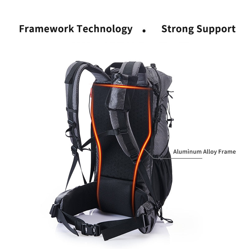 Naturehike 60L+5L Camping Backpack 1.16kg High Capacity 15kg Load Camping Backpack