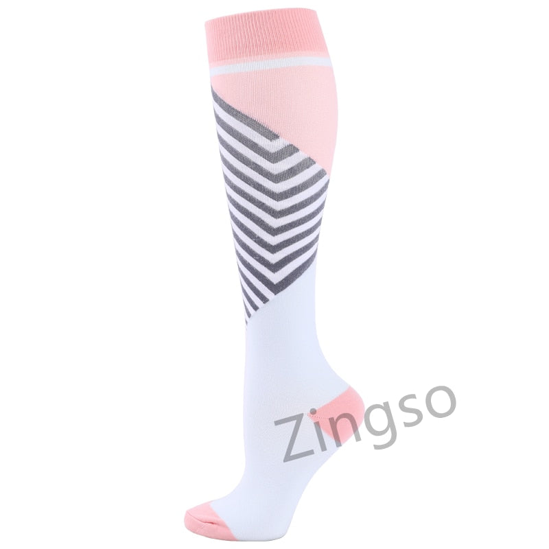 Compression Stockings Men Women Hiking Running Socks 20-30 MmHg Flight Pregnancy