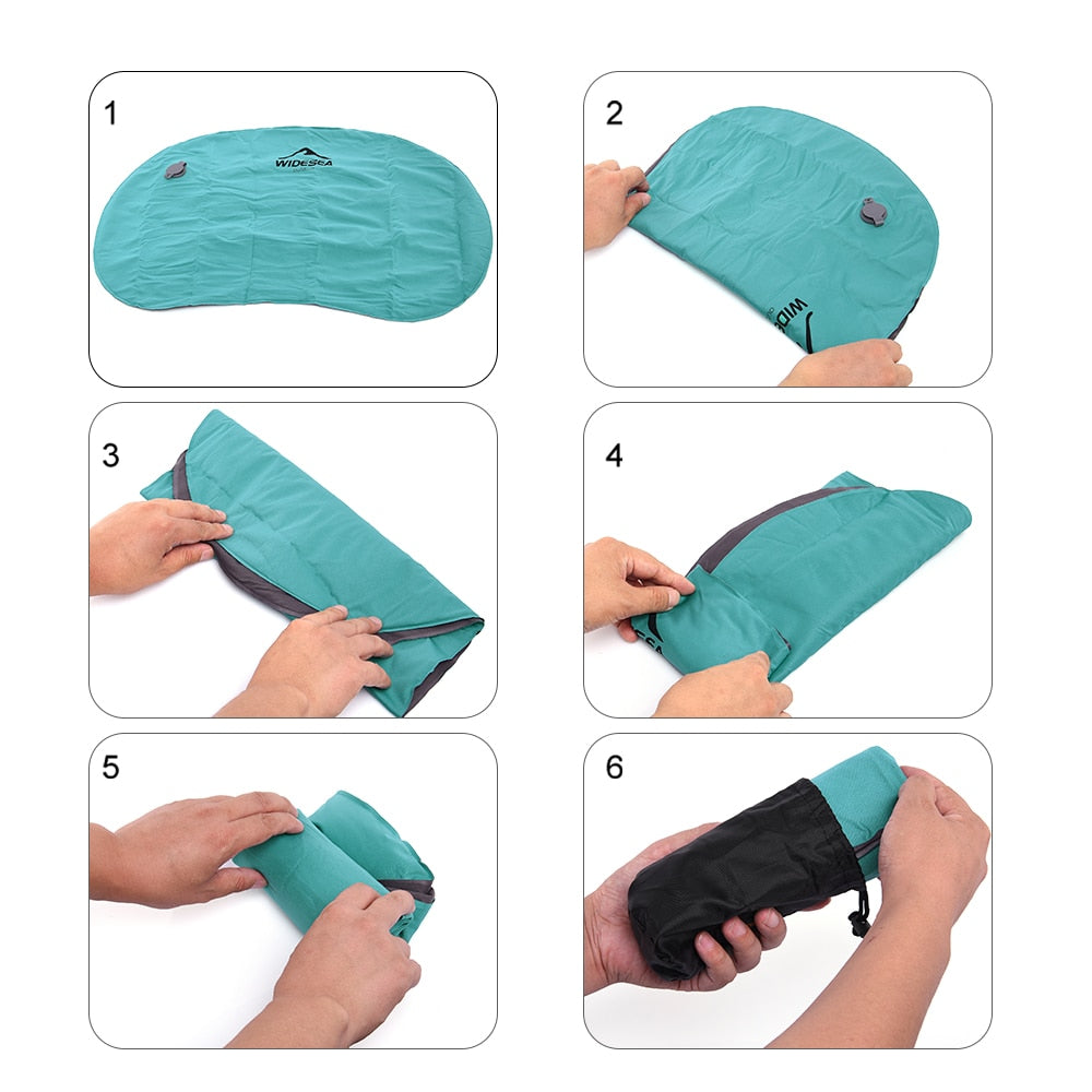 Widesea Portable Inflatable Pillow Camping Equipment  Compressible Folding