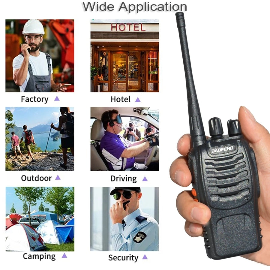 4/2/1PCS Baofeng 888S Walkie Talkie BF-888S 5W Ham Two-way radio set UHF 400-470MHz