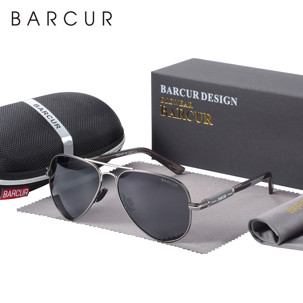 BARCUR Polarized Mens Sunglasses Pilot Sun Glasses for Men