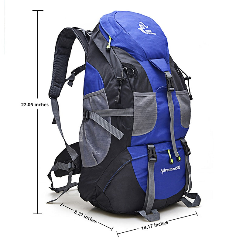 50L Hiking Backpack Climbing Bag Outdoor Rucksack Camping Trekking