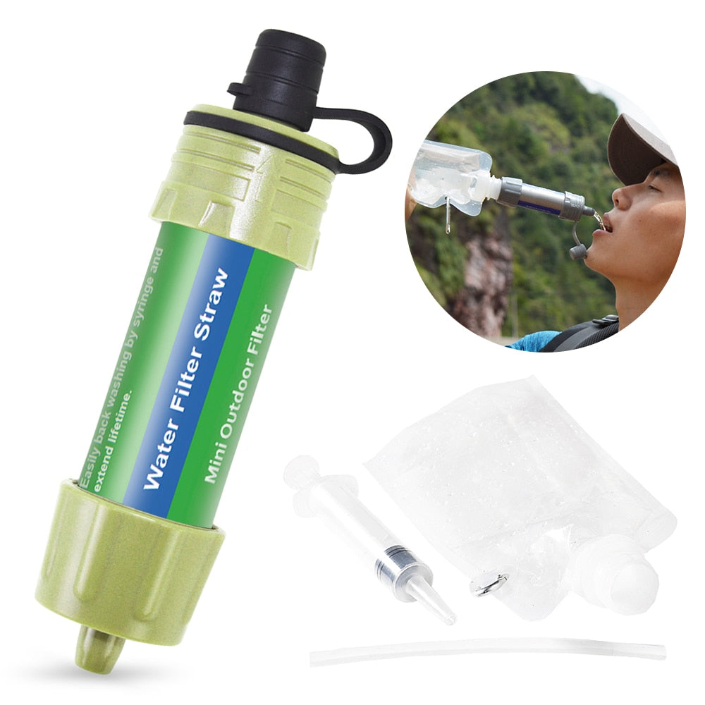 Outdoor Camping Equipment 캠핑 Survival Water Filter Straws Hiking Accessories Water