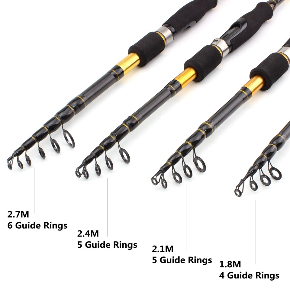 1.8-3.6m Spinning rod Telescopic Rod and 12BB Reel Set and Fishing Rod