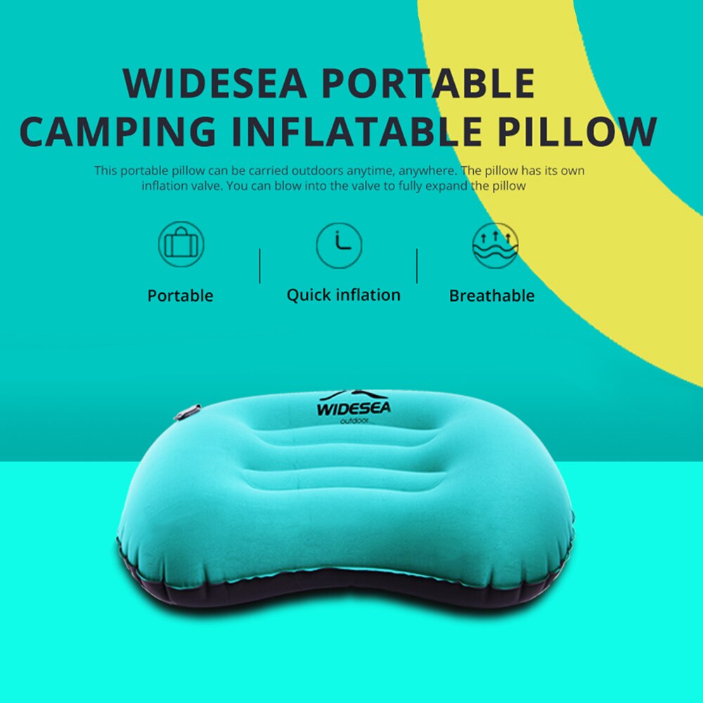 Widesea Portable Inflatable Pillow Camping Equipment  Compressible Folding