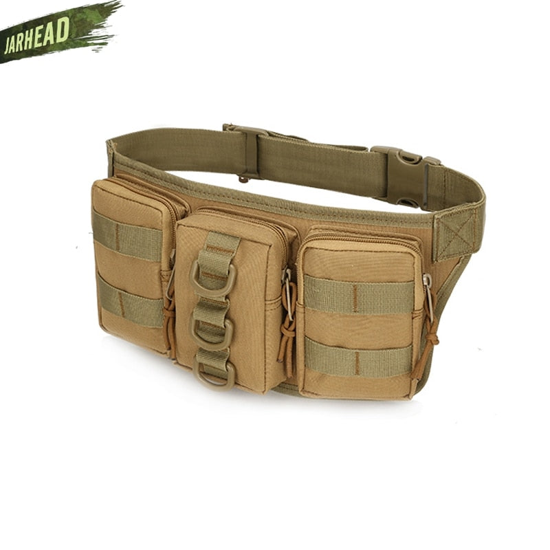 Tactical Waterproof Men Waist Pack Hiking nylon Waist Bag Outdoor Army Military