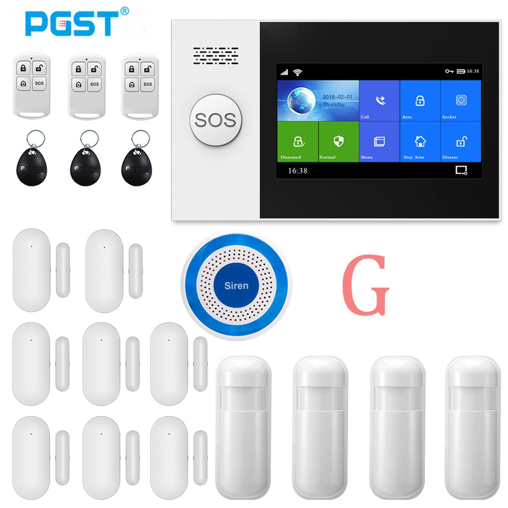 PGST Wireless Home WIFI GSM Security Alarm System Burglar Home Security