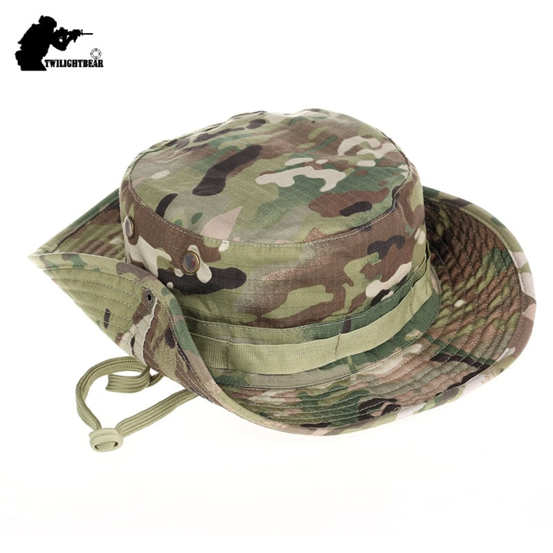 US Army Camouflage BOONIE HAT Thicken Military Tactical Cap Hunting Hiking Climbing