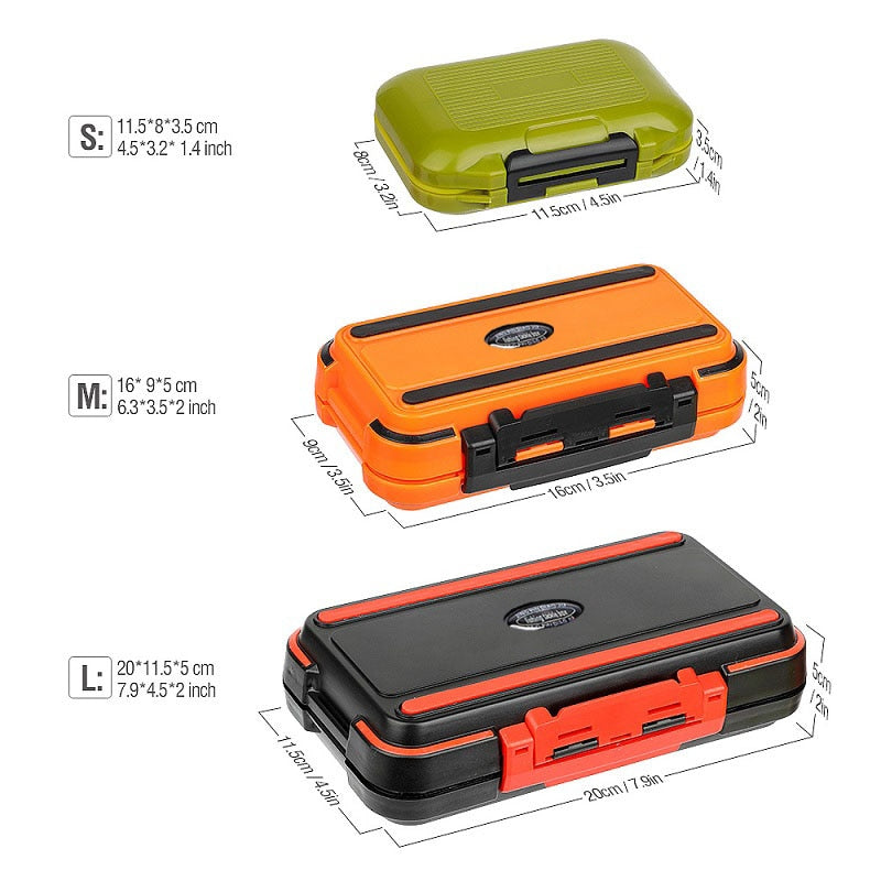 2022 Fishing Waterproof Fishing Tackle Box Double-Sided Opening and Closing Bait Box