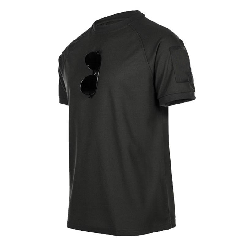 Military Tactical T Shirt Outdoor Sport Quick Dry Lapel Short Sleeve Shirt Summer