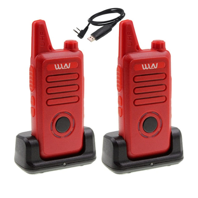 2PCS New WLN KD-C1plus Mini Walkie Talkie KD-C1 plus UHF 400-470MHz Slim