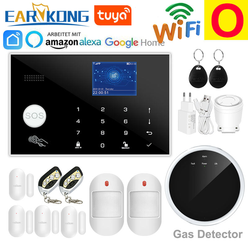 Wifi GSM Alarm System 433MHz Home Burglar Security Alarm Wireless Wired