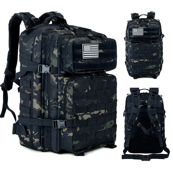 50L Man/Women Hiking Trekking Bag Military Tactical Backpack Army Waterproof Molle