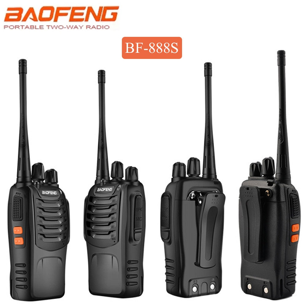 4/2/1PCS Baofeng 888S Walkie Talkie BF-888S 5W Ham Two-way radio set UHF 400-470MHz